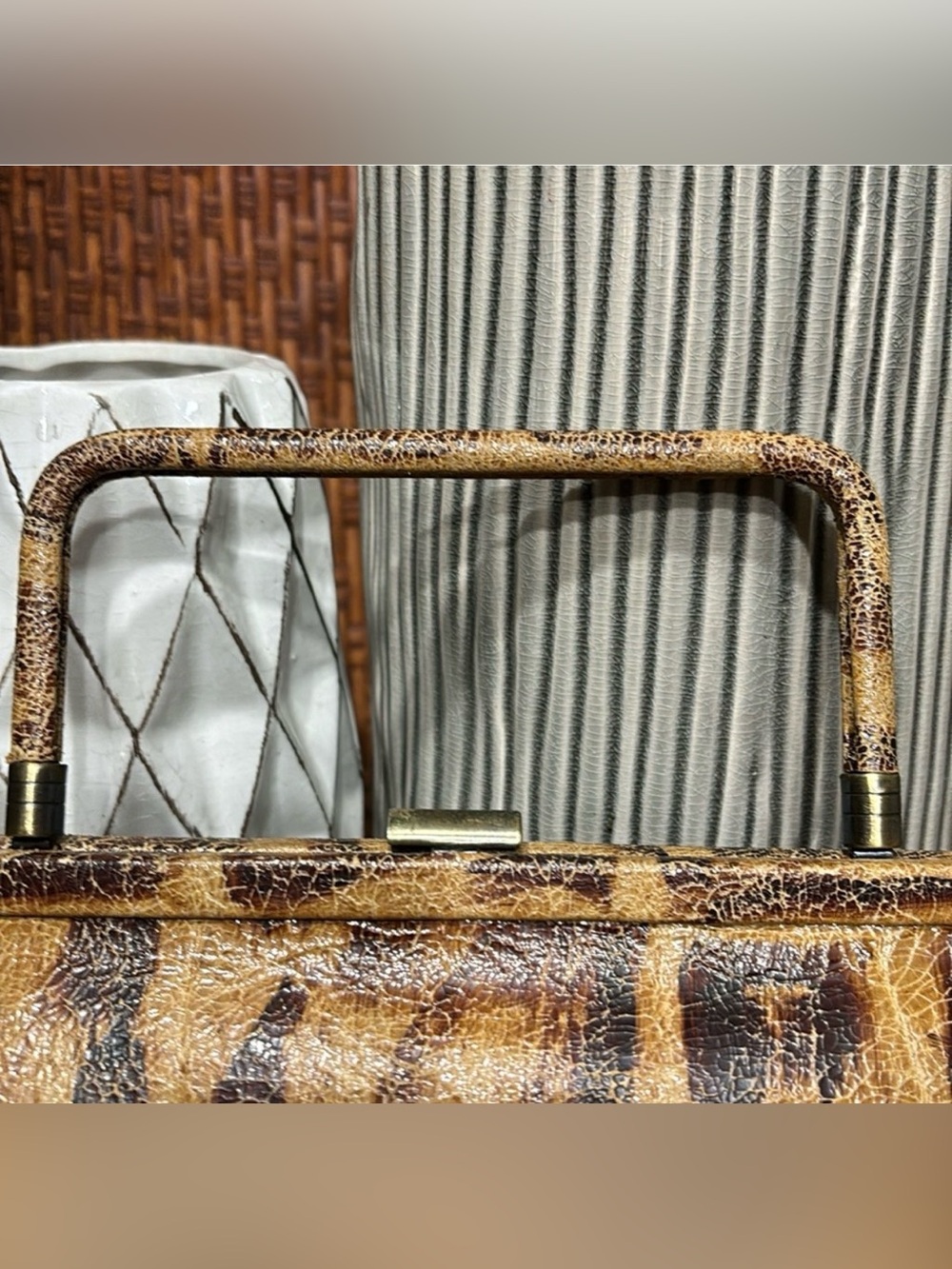 HOBO Brown Croc-Embossed Leather Hobo Clutch - Picture 2 of 11